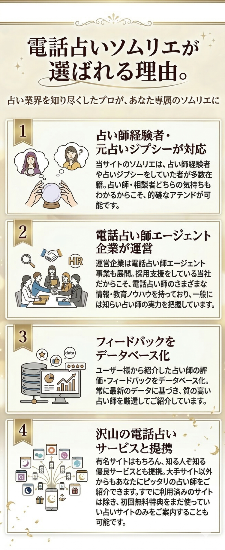 電話占いソムリエが選ばれる理由